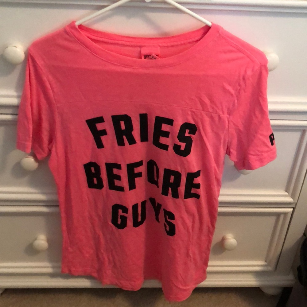 “Fries Before Guys” Girls T-Shirt